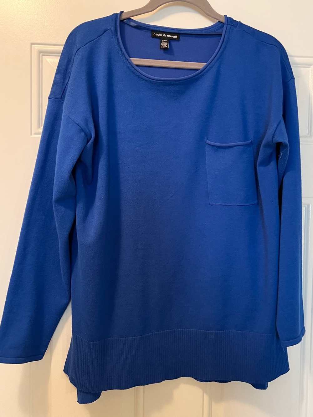 Cable & Gauge Bright Blue Sweater - Sz L